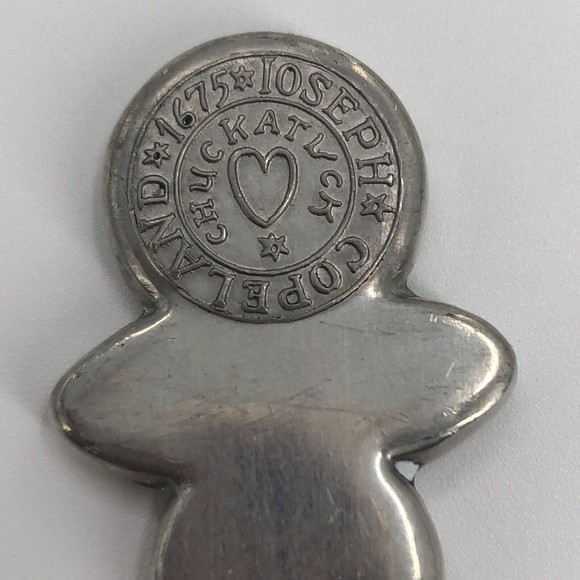 Stieff Joseph Copeland Pewter 1675 Chuckatuck & Pilgrim Landing Spoons Lot of 2 - Picture 3 of 11